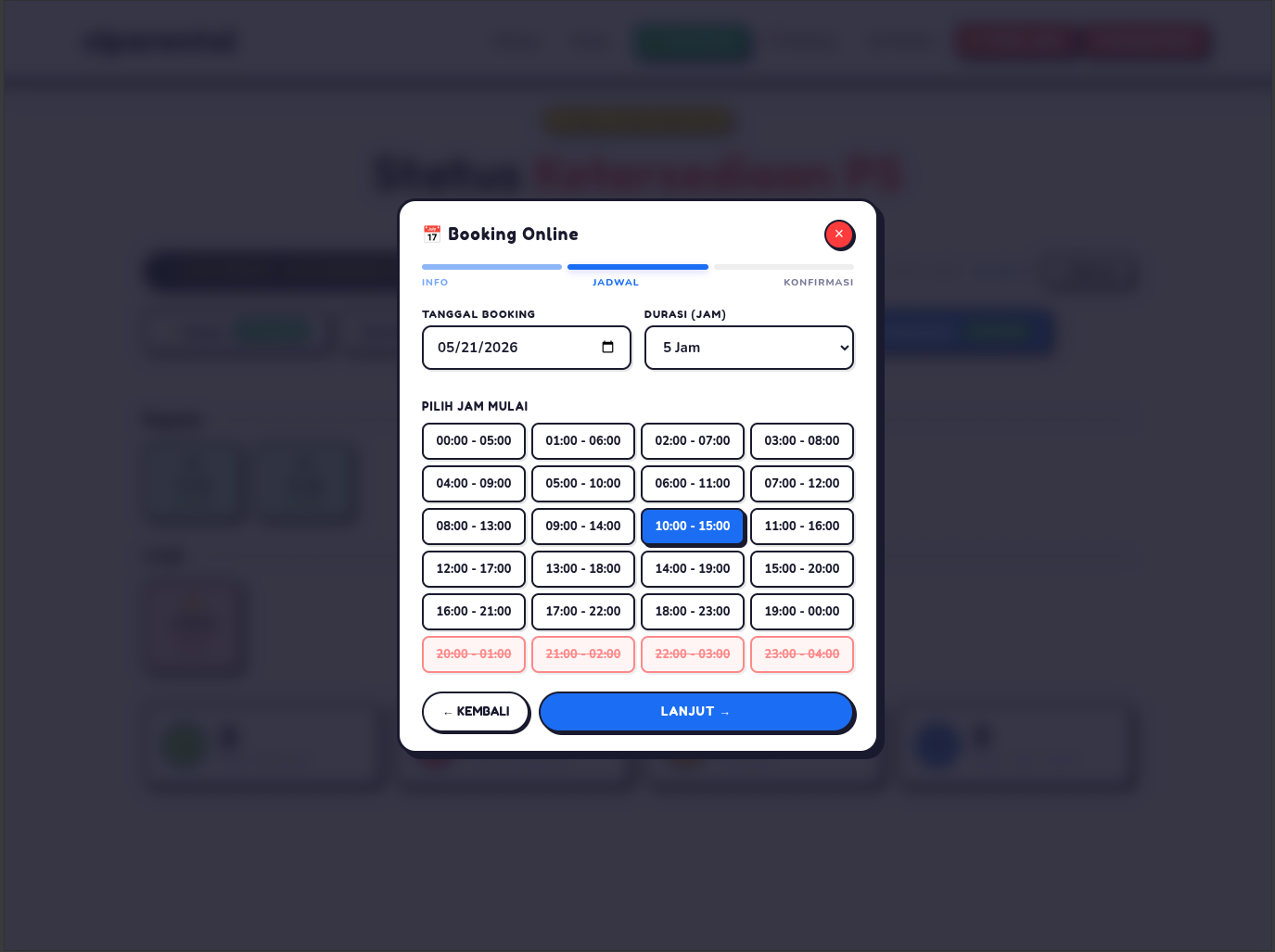Antrian booking di kasir